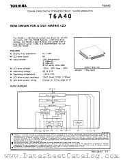 T6A40 datasheet pdf TOSHIBA