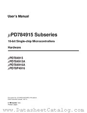 UPD784916A datasheet pdf NEC
