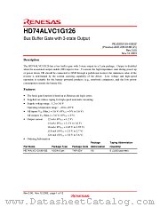 HD74ALVC1G126 datasheet pdf Renesas