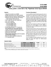 CY7C1366B-166AC datasheet pdf Cypress