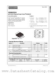 FDR8702H datasheet pdf Fairchild Semiconductor