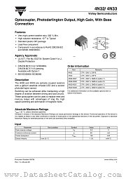 4N32-X009 datasheet pdf Vishay