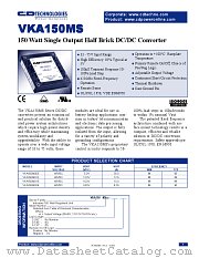 VKA150MS15-1 datasheet pdf C&D Technologies