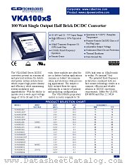VKA100LS2V5F-1 datasheet pdf C&D Technologies