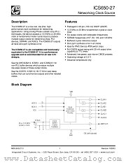 ICS650-27 datasheet pdf Texas Instruments