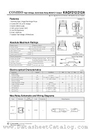 KAQY212 datasheet pdf Cosmo Electronics