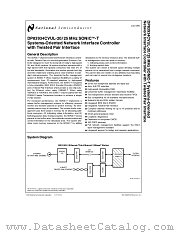 DP83934CVUL-25 datasheet pdf National Semiconductor