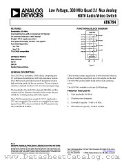 ADG794BRQZ-500RL7 datasheet pdf Analog Devices