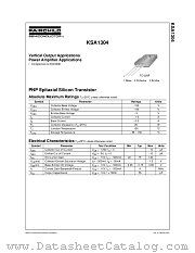 KSA1304OTU datasheet pdf Fairchild Semiconductor
