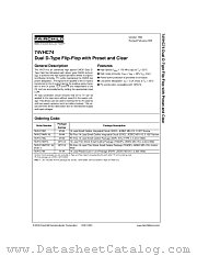 74VHC74MTC datasheet pdf Fairchild Semiconductor