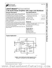 LM4876MMX datasheet pdf National Semiconductor