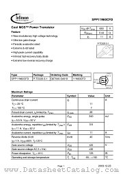 SPP11N60CFD datasheet pdf Infineon