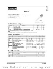 MPF102_D27Z datasheet pdf Fairchild Semiconductor