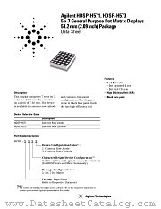 HDSP-H573 datasheet pdf Agilent (Hewlett-Packard)