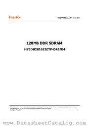 HY5DU281622ET(P)-H datasheet pdf Hynix Semiconductor