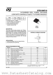 STD15NF10T4 datasheet pdf ST Microelectronics
