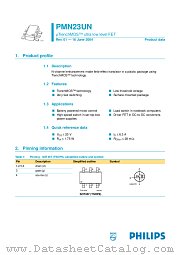 PMN23UN datasheet pdf Philips