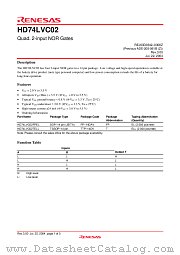 HD74LVC02 datasheet pdf Renesas