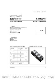 IRKT152 datasheet pdf International Rectifier
