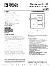 AD7452BRT-R2 datasheet pdf Analog Devices