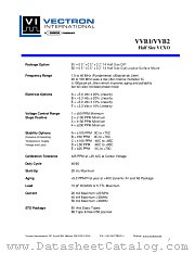 VVB1 datasheet pdf Vectron
