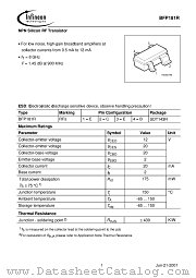 BFP 181R datasheet pdf Infineon