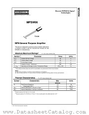 MPSW06_D27Z datasheet pdf Fairchild Semiconductor
