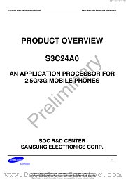 S3C24A0 datasheet pdf Samsung Electronic