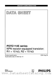 PDTC114EM datasheet pdf Philips