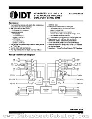IDT70V9269L12PRF8 datasheet pdf IDT
