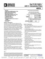 AD9761ARSZ datasheet pdf Analog Devices