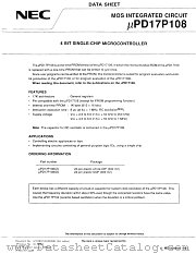 UPD17P108CS datasheet pdf NEC