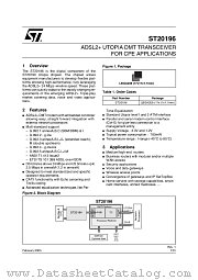 ST20196 datasheet pdf ST Microelectronics