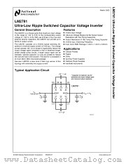 LM2781TPX datasheet pdf National Semiconductor