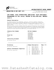 LM158AH datasheet pdf National Semiconductor