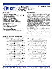 IDT74LVCH162245APV8 datasheet pdf IDT
