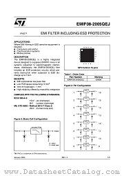 EMIF08-2005 datasheet pdf ST Microelectronics