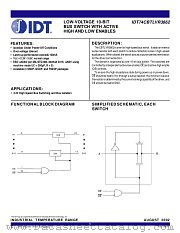 IDT74CBTLVR3862PY datasheet pdf IDT