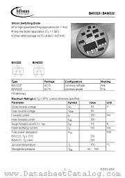 BAV222 datasheet pdf Infineon