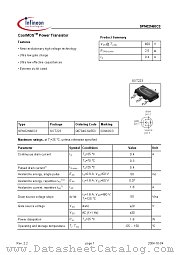 SPN02N60C3 datasheet pdf Infineon