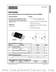 FDW2509NZ_NL datasheet pdf Fairchild Semiconductor
