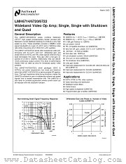 LMH6722 datasheet pdf National Semiconductor