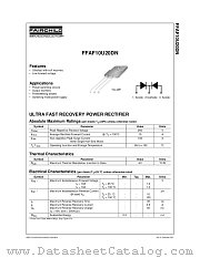 FFAF10U20DNTU datasheet pdf Fairchild Semiconductor