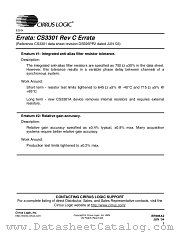 CS3301 datasheet pdf Cirrus Logic