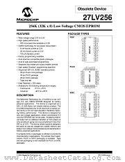27LV256-20 datasheet pdf Microchip