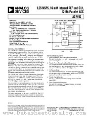 AD7492AR datasheet pdf Analog Devices