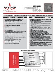 BCM5434 datasheet pdf Broadcom