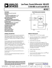 AD7457BRT-REEL7 datasheet pdf Analog Devices