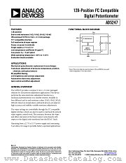 AD5247 datasheet pdf Analog Devices