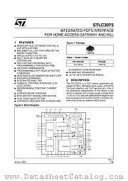 STLC3075 datasheet pdf ST Microelectronics
